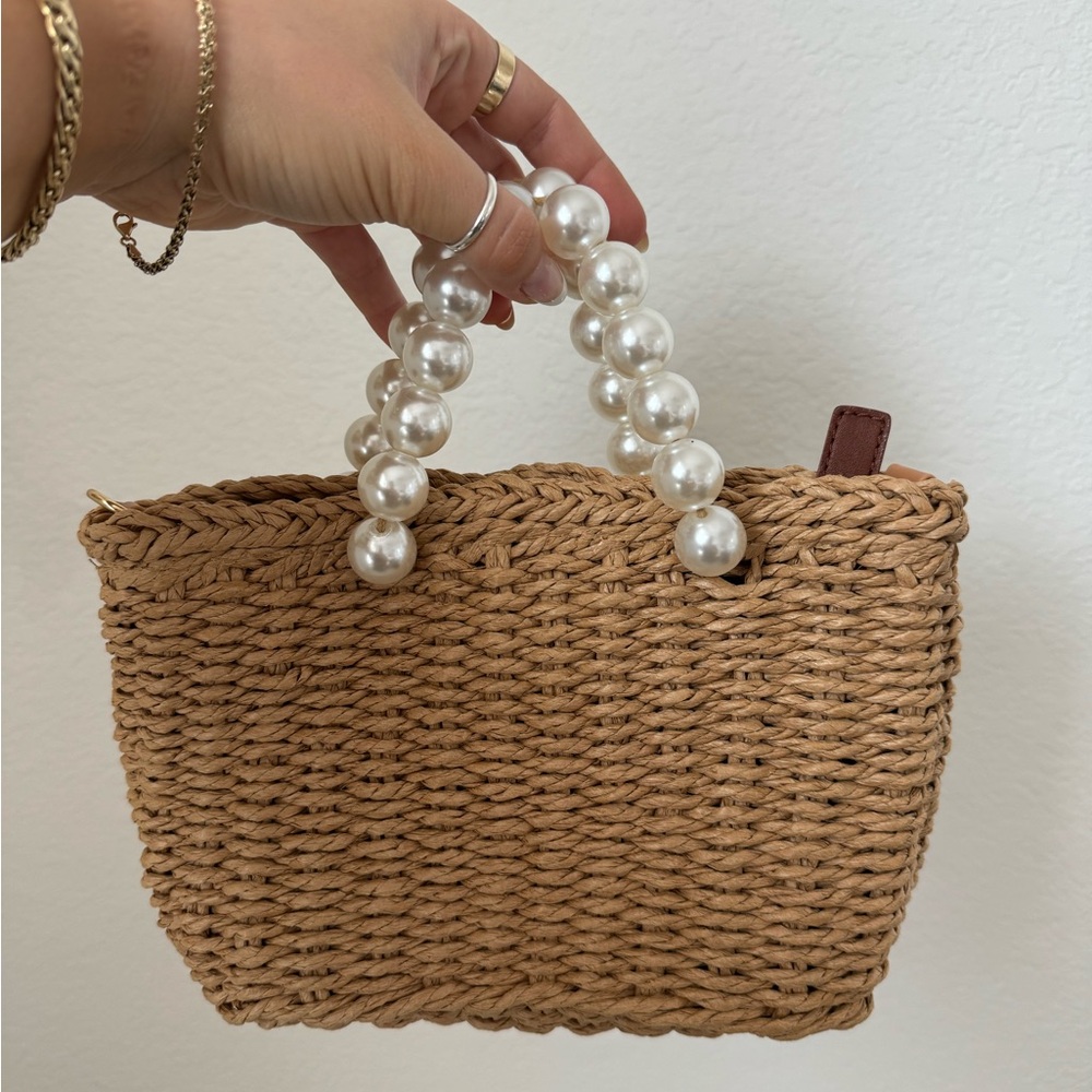 Pearl Woven Tote- Small